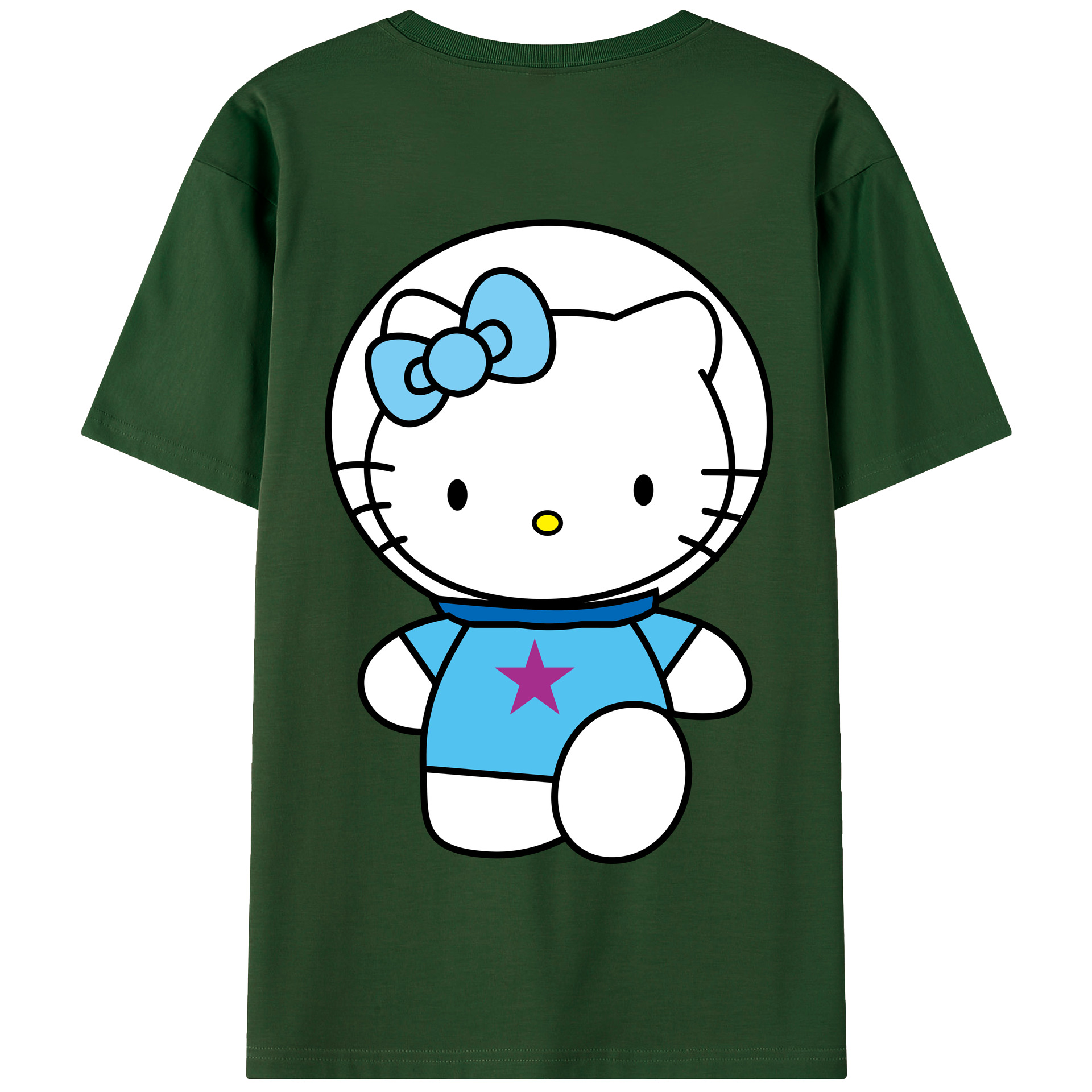 （画像用） Hello Kitty ハローキティ 綿100％半袖Tシャツ（背面プリント）